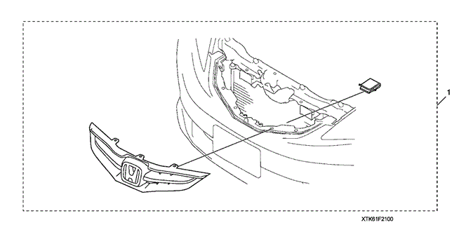 ACCESSORIES/GRILLE TRIM for 2009 Honda FIT #1