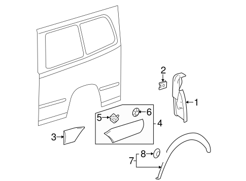 Sprinter 2500 EXTERIOR TRIM - SIDE PANEL