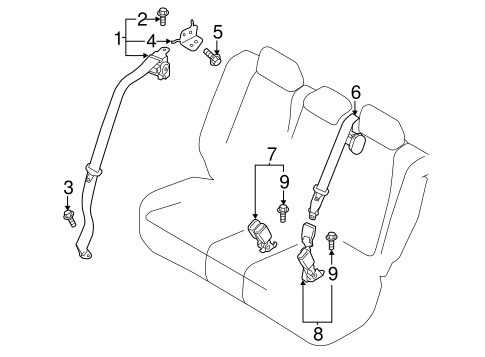 CX-5 SECOND ROW SEAT BELTS