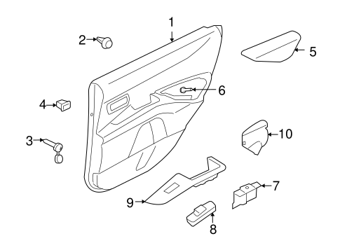 Outlander INTERIOR TRIM - REAR DOOR