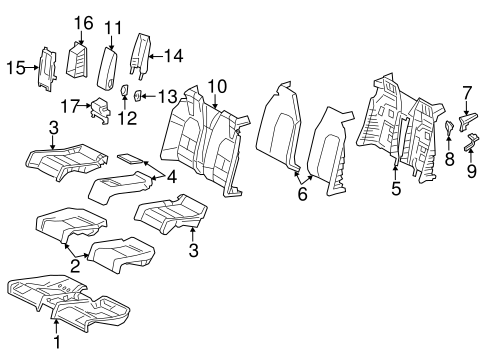 E550 REAR SEAT COMPONENTS 2