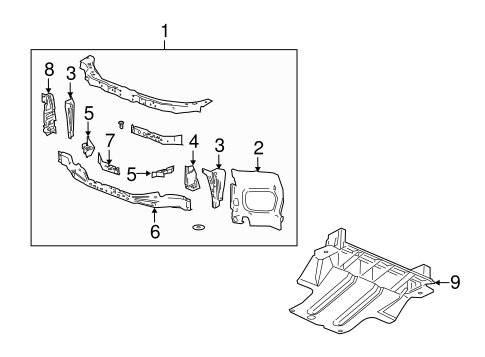 i-290 RADIATOR SUPPORT
