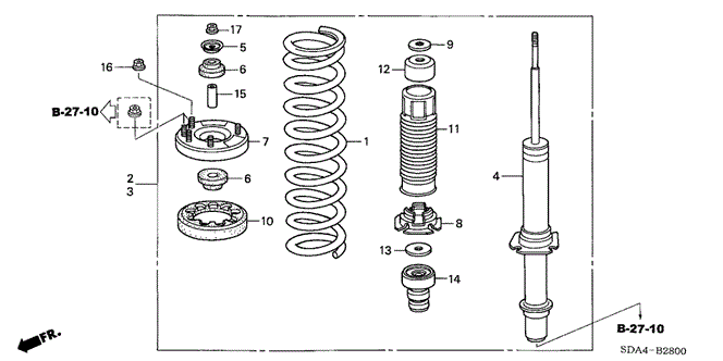 CHASSIS/FRONT SHOCK ABSORBER for 2003 Honda ACCORD SEDAN #1