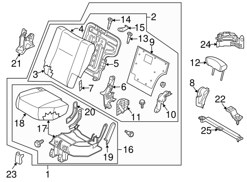 Murano REAR SEAT COMPONENTS 2