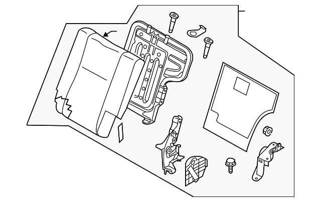 88650-CB20C Деталь SEAT BACK ASSY, LEFT