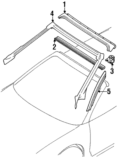Eclipse WINDSHIELD HEADER & COMPONENTS