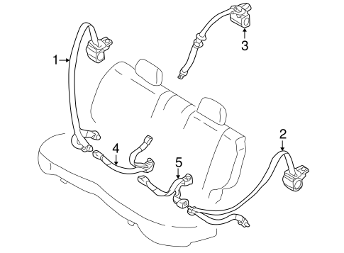 Protege5 REAR SEAT BELTS