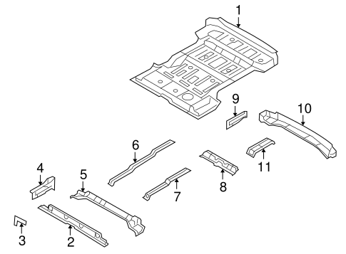 Borrego REAR FLOOR & RAILS
