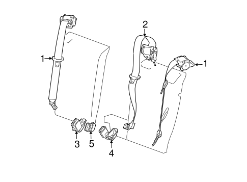 X3 REAR SEAT BELTS