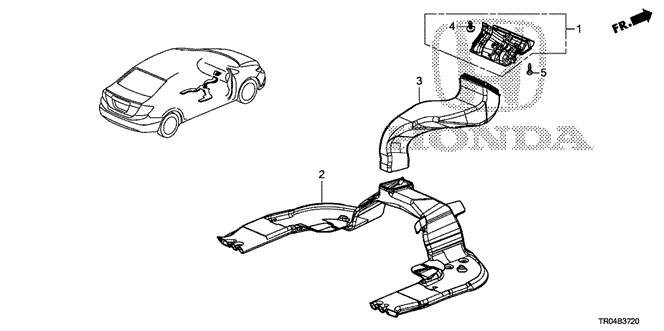 INTERIOR / BUMPER/DUCT for 2012 Honda CIVIC SEDAN #1