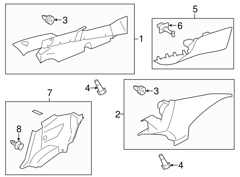 FR-S INTERIOR TRIM - QUARTER PANELS