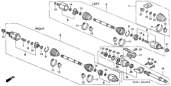 NSX DRIVESHAFT