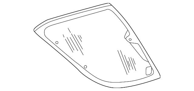 163-670-22-50 GLASS, RIGHT
