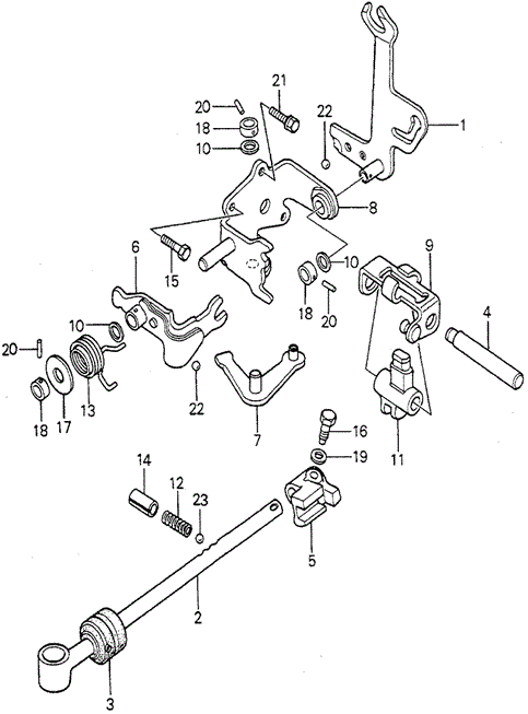 TRANSMISSION - MANUAL/MT SHIFT ARM (1) for 1979 Honda ACCORD HATCHBACK #1