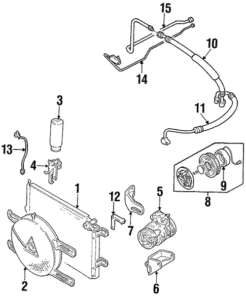 Tracker CONDENSER, COMPRESSOR & LINES 2