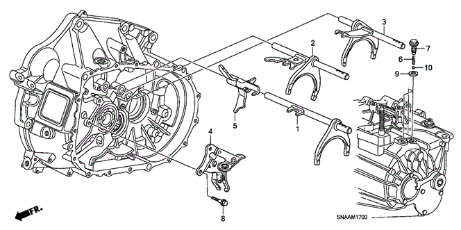 CIVIC SEDAN MT SHIFT FORK - SHIFT HOLDER (2.0L)