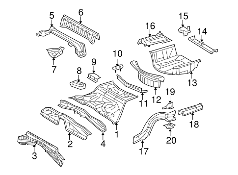 IS250 REAR FLOOR & RAILS