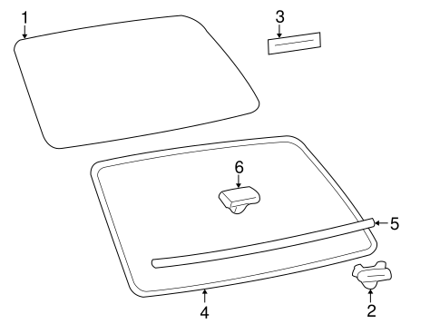 XG350 GLASS & HARDWARE - BACK