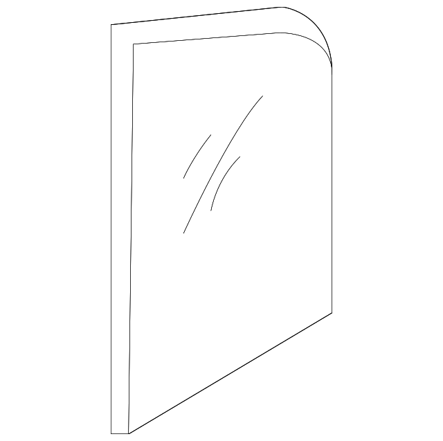83417-2D010 Деталь FIXED GLASS, LEFT