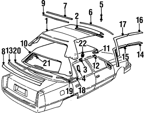 DeVille EXTERIOR TRIM - ROOF