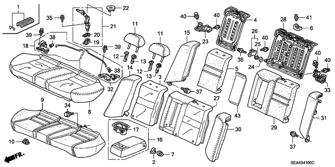 TSX SEDAN REAR SEAT