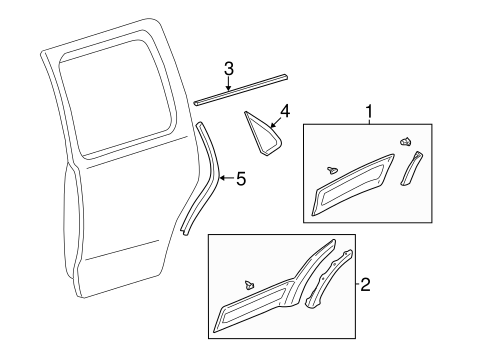 Escape EXTERIOR TRIM - REAR DOOR