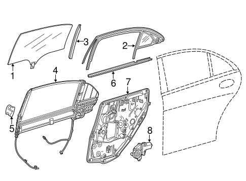 S550 GLASS - REAR DOOR