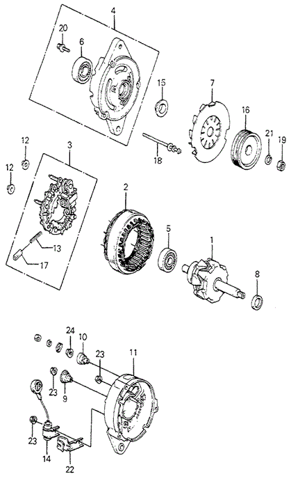 ENGINE/ALTERNATOR COMPONENTS for 1983 Honda ACCORD HATCHBACK #1
