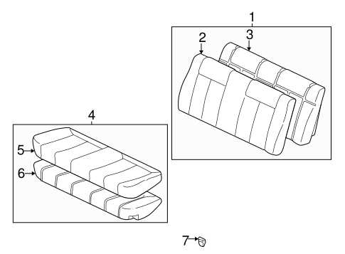 Solara REAR SEAT COMPONENTS 2