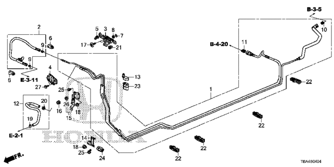 CIVIC SEDAN FUEL PIPE (2.0L) (KL)