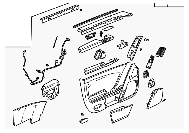 10348481 Деталь DOOR TRIM PANEL, RIGHT