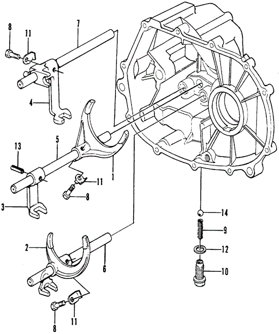 TRANSMISSION - MANUAL/MT SHIFT FORK for 1973 Honda CIVIC 1200 COUPE #1