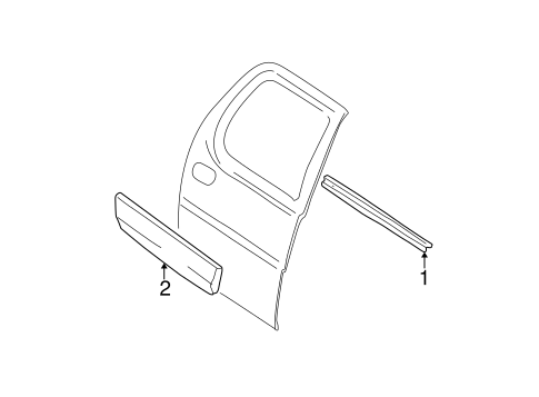 Explorer Sport Trac EXTERIOR TRIM - REAR DOOR
