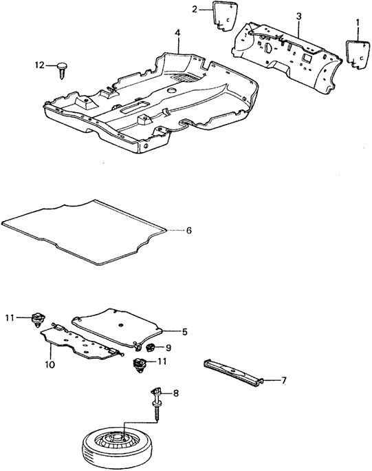 INTERIOR / BUMPER/FLOOR MAT - INSULATOR for 1982 Honda CIVIC SEDAN #1