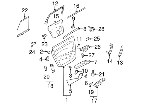 Q7 INTERIOR TRIM - REAR DOOR