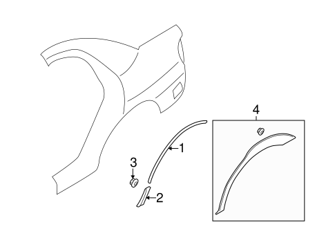 Impreza EXTERIOR TRIM - QUARTER PANEL