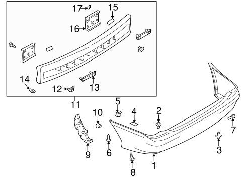 Protege BUMPER & COMPONENTS - REAR