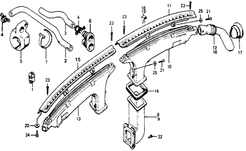 ELECTRICAL / EXHAUST / HEATER / FUEL/WATER HOSE - DEFROSTER HOSE for 1977 Honda ACCORD HATCHBACK #1