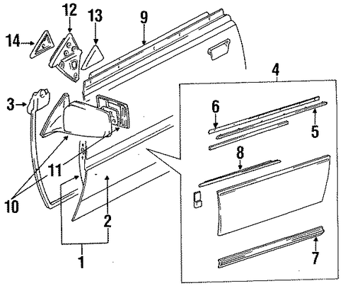 ES250 DOOR & COMPONENTS 2