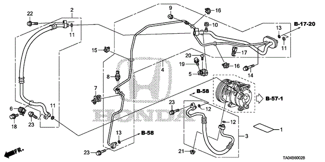 BODY / AIR CONDITIONING/A/C HOSES - PIPES (V6) for 2009 Honda ACCORD SEDAN #1