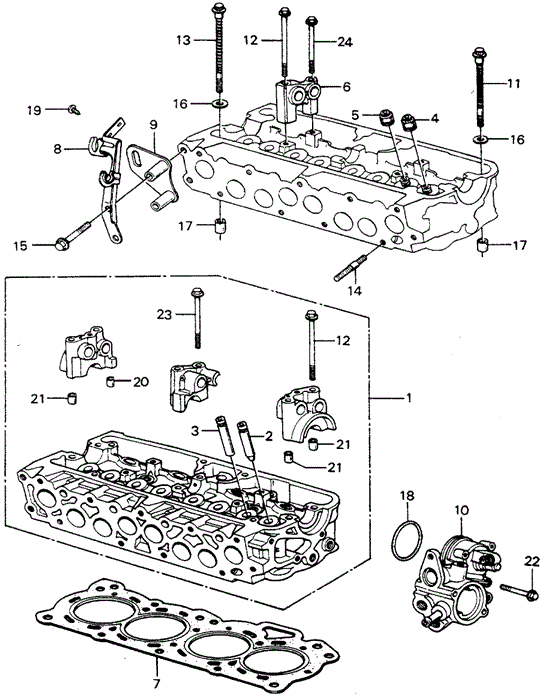 ENGINE/CYLINDER HEAD (5) for 1983 Honda CIVIC HATCHBACK #1