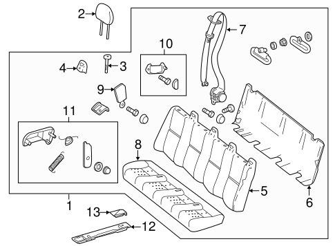 Sprinter 2500 REAR SEAT COMPONENTS 3