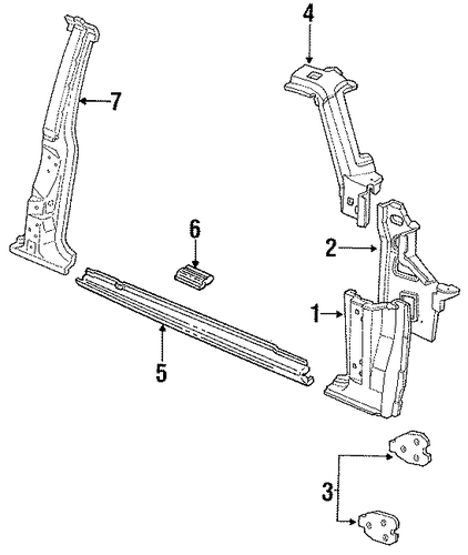 Country Squire CENTER PILLAR