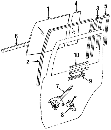 Land Cruiser GLASS - REAR DOOR