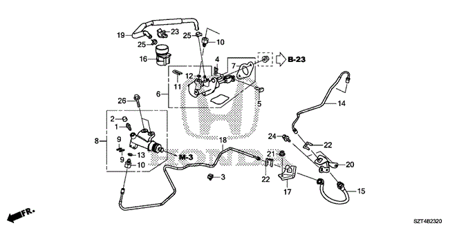 CHASSIS/CLUTCH MASTER CYLINDER for 2011 Honda CR-Z #1