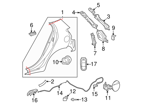Yaris QUARTER PANEL & COMPONENTS