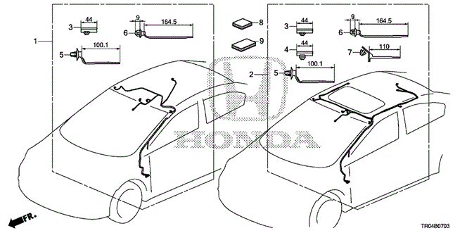 ELECTRICAL / EXHAUST / HEATER / FUEL/WIRE HARNESS (4) for 2012 Honda CIVIC SEDAN #1