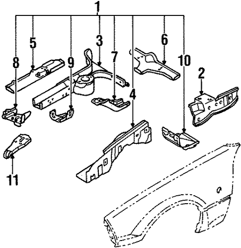 Miata STRUCTURAL COMPONENTS & RAILS