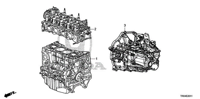 CIVIC SEDAN ENGINE ASSY. - TRANSMISSION ASSY. (2.4L)