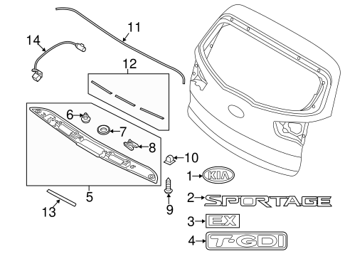 Sportage EXTERIOR TRIM - LIFT GATE